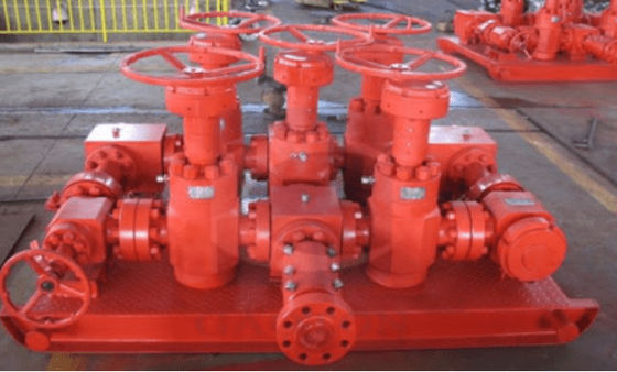 Manifold di test di pozzo di olio con controllo della pressione di 3000 psi e standard API 16C