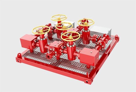 Manifold di test di pozzo di olio con controllo della pressione di 3000 psi e standard API 16C